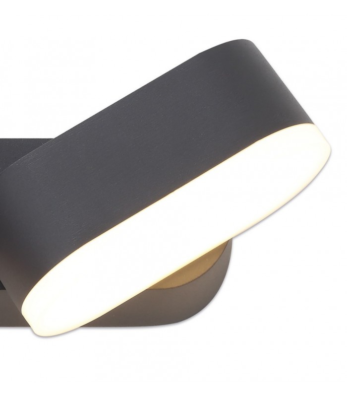 2 Light Adjustable Wall Lamp, 2 x 6W LED, 3000K, 780lm, IP54, Anthracite - 5