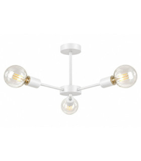 Sun Multi Arm Semi Flush Ceiling Light White 40cm 3x E27-1