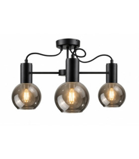 Liv Multi Arm Semi Flush Ceiling Light Black 60cm 3x E27-1