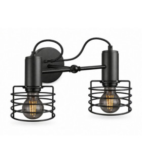 Rune Wall Lamp Black 25cm 2x E27-1