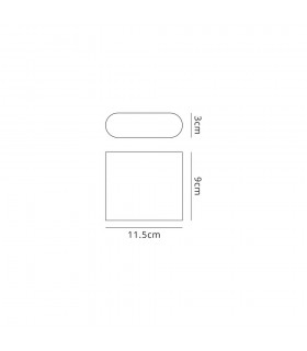 Up and Downward Lighting Wall Lamp, 2 x 3W LED, 3000K, 350lm, IP54, Black, Silver - 2