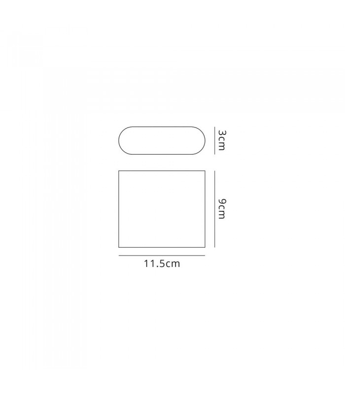 Up and Downward Lighting Wall Lamp, 2 x 3W LED, 3000K, 350lm, IP54, Black, Silver - 2
