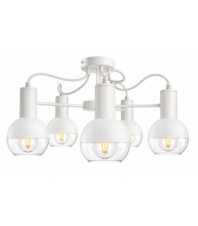 Arne Multi Arm Semi Flush Ceiling Light White 60cm 5x E27-1