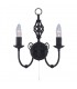 Zanzibar Black Double Wall Light - Searchlight 3380-2