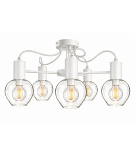 Maya Multi Arm Semi Flush Ceiling Light White 60cm 5x E27-1