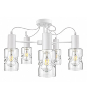Inger Multi Arm Semi Flush Ceiling Light White 60cm 5x E27-1