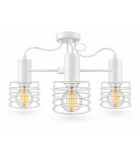 Rune Multi Arm Semi Flush Ceiling Light White 60cm 3x E27-1
