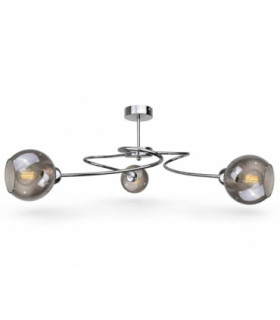 Blom Multi Arm Semi Flush Ceiling Light Silver 65cm 3x E27-1