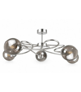 Blom Multi Arm Semi Flush Ceiling Light Silver 65cm 5x E27-1