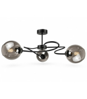 Blom Multi Arm Semi Flush Ceiling Light Black 65cm 3x E27-1