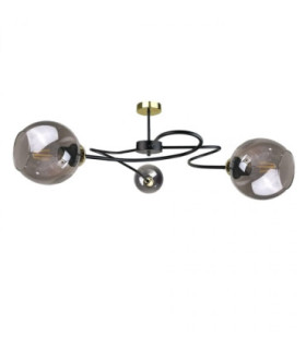 Blom Multi Arm Semi Flush Ceiling Light Black 65cm 3x E27