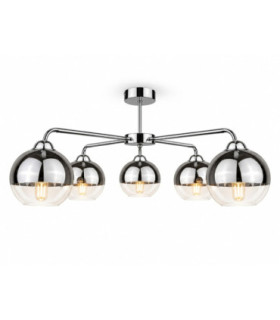 Ice Multi Arm Semi Flush Ceiling Light Silver 60cm 5x E27-1