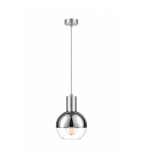 Ice Dome Pendant Ceiling Light Silver 15cm 1x E27-1
