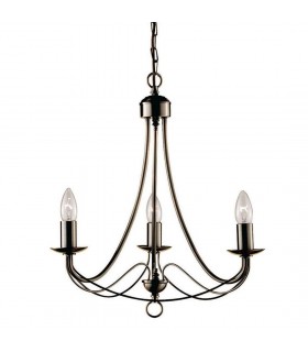 Maypole Antique Brass Three Light Pendant - Searchlight 6343-3AB