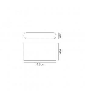 Up and Downward Lighting Wall Lamp, 2 x 6W LED, 3000K, 630lm, IP54, Black, Silver - 2