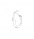 Flush Wall Lamp, 1 x 6W LED, 3000K, 700lm, IP54, Sand White - 2