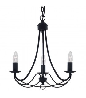 Maypole Black Three Light Pendant - Searchlight 6343-3BK