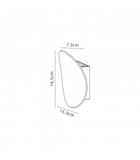 Flush Wall Lamp, 1 x 6W LED, 3000K, 700lm, IP54, Anthracite - 2