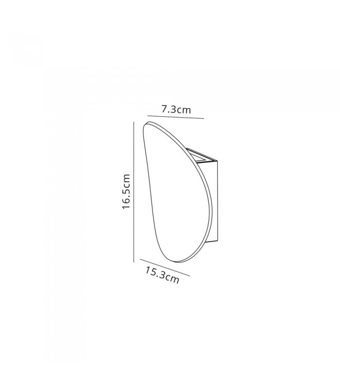 Flush Wall Lamp, 1 x 6W LED, 3000K, 700lm, IP54, Anthracite - 2