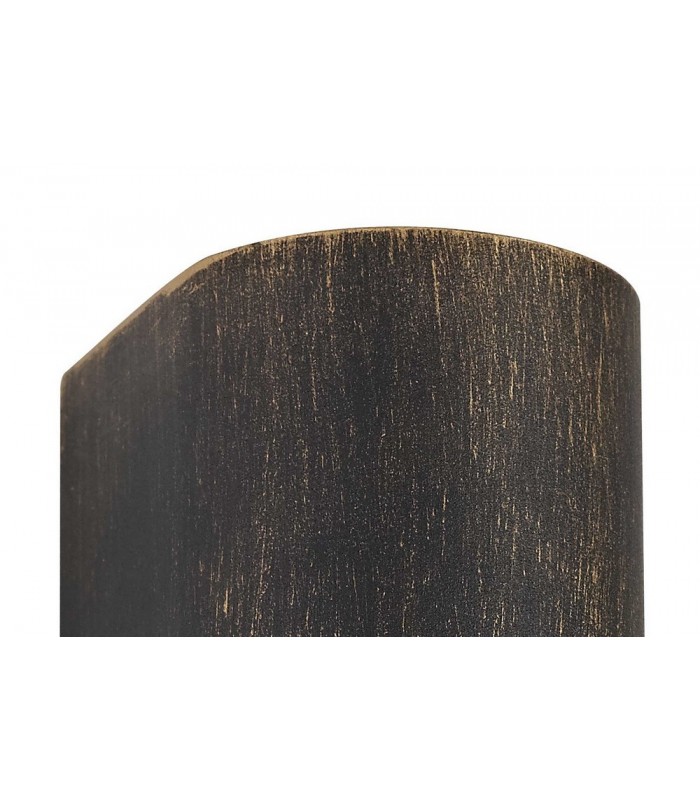 Curved Wall Down Lamp, 1 x GU10, IP54, Black, Gold - 5