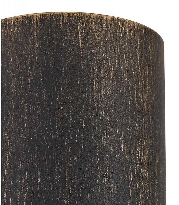 Curved Wall Down Lamp, 1 x GU10, IP54, Black, Gold - 6