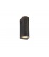 Curved Wall Lamp, 2 x GU10, IP54, Black, Gold - 1