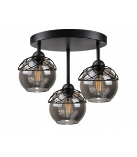 Mera Semi Flush Light Black 30cm 3x E27-1