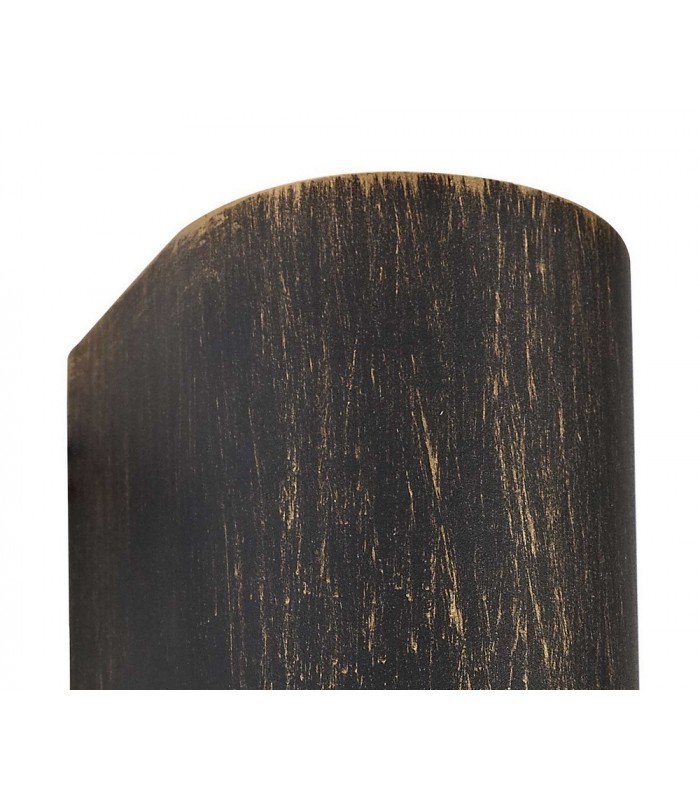 Curved Wall Lamp, 2 x GU10, IP54, Black, Gold - 5