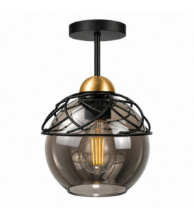 Mera Semi Flush Light Black 15cm 1x E27-1