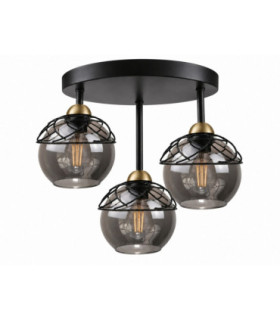 Mera Semi Flush Light Black 30cm 3x E27-1