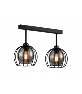 Solo Semi Flush Light Black 50cm 2x E27-1