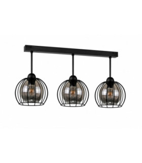 Solo Semi Flush Light Black 60cm 3x E27-1