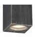 Rectangle Wall Lamp, 2 x GU10, IP54, Black, Silver - 4