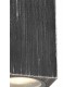 Rectangle Wall Lamp, 2 x GU10, IP54, Black, Silver - 6