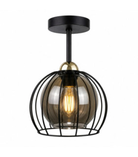 Solo Semi Flush Light Black 20cm 1x E27-1