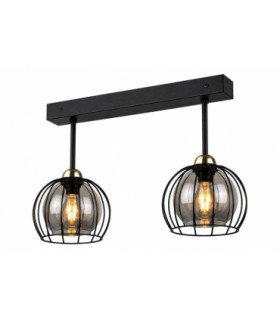 Solo Semi Flush Light Black 50cm 2x E27-1