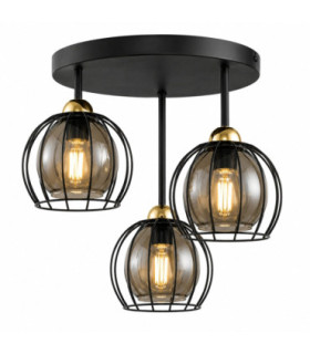 Solo Semi Flush Light Black 30cm 3x E27-1