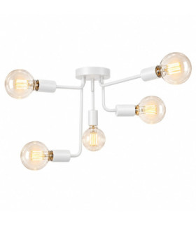 Nixon Multi Arm Semi Flush Ceiling Light White 50cm 5x E27-1