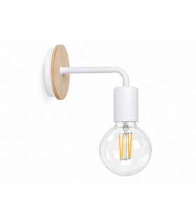 Nixon Wall Lamp Wood White 16cm 1x E27-1