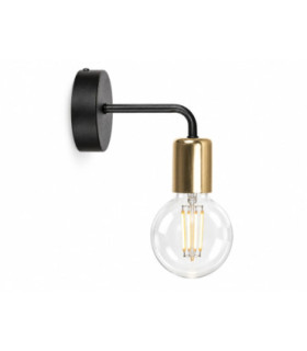 Nixon Wall Lamp Black Gold 16cm 1x E27-1
