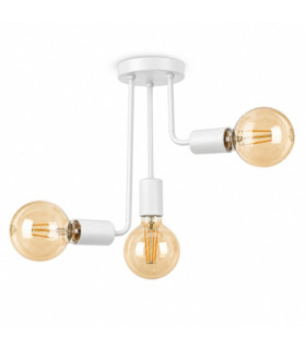 Megan Multi Arm Semi Flush Ceiling Light White 25cm 3x E27-1