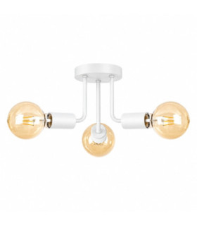 Luna Multi Arm Semi Flush Ceiling Light White 25cm 3x E27-1