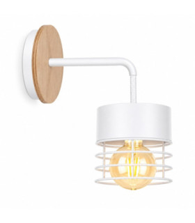 Casa Wall Lamp White Wood 12cm 1x E27-1