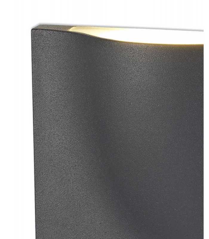 Wall Down Lamp, 1 x 6W LED, 3000K, 510lm, IP54, Anthracite - 6