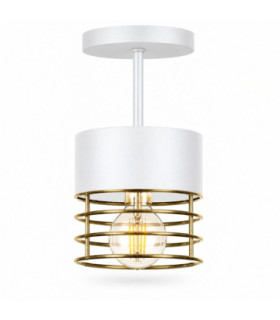 Royal Cylindrical Ceiling Light White Gold 12cm 1x E27-1