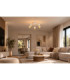 Royal Multi Arm Semi Flush Ceiling Light White Gold 70cm 5x E27-3
