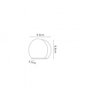 Wall Down Lamp, 1 x 3W LED, 3000K, 270lm, IP54, Dark Brown - 2