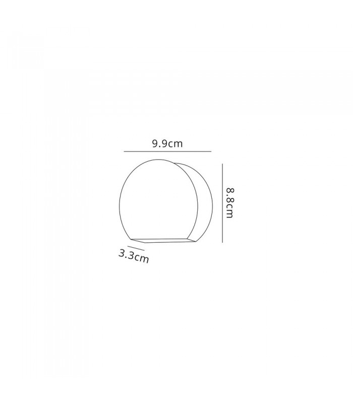 Wall Down Lamp, 1 x 3W LED, 3000K, 270lm, IP54, Dark Brown - 2