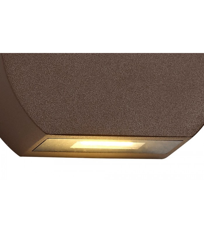 Wall Down Lamp, 1 x 3W LED, 3000K, 270lm, IP54, Dark Brown - 4