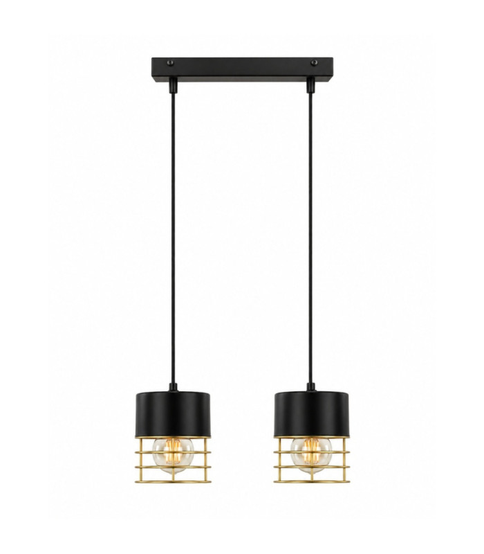 Royal Bar Pendant Ceiling Light Black 50cm 2x E27-1